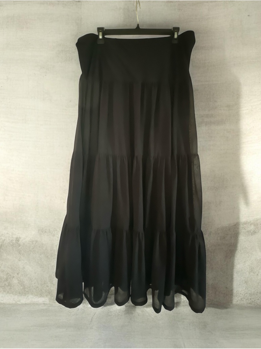 Lauren Ralph Lauren Black Tiered Maxi Dress